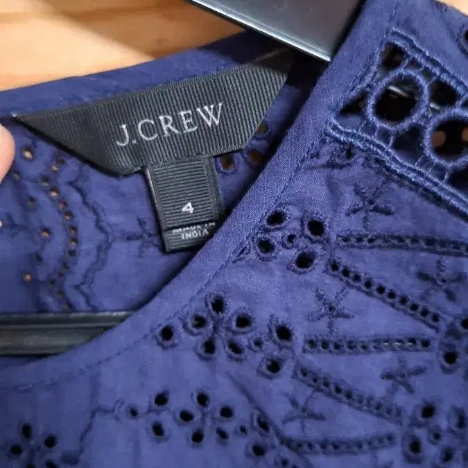 [BUNJANG] J. Crew Eyelet Dress Navy / J.CREW 펀칭 원피스