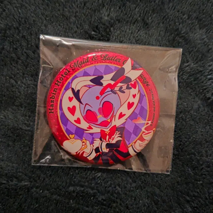 [SOLD OUT] 해즈빈 호텔 발렌티노 sd 캔뱃지 애니메이트 카페 콜라보