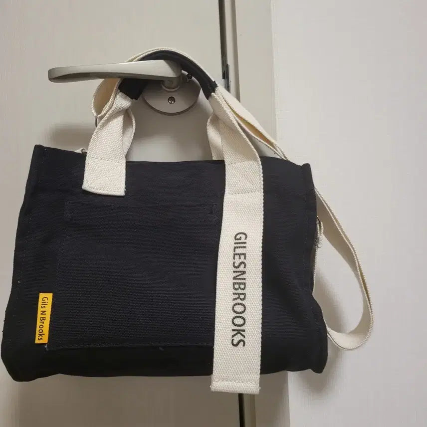 [BUNJANG] Giles &amp; Brooks Black Canvas Mini Tote Bag / Giles N Brooks 검정색 토트백