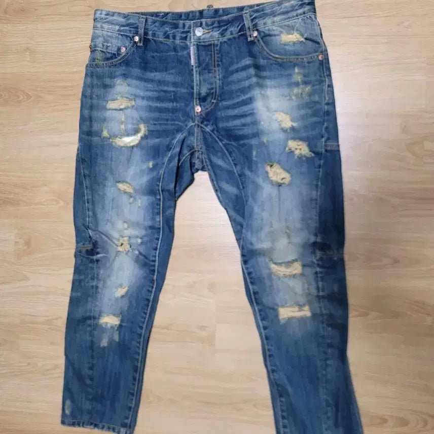 [BUNJANG] Dsquared2 Denim Jeans Size 52 / 디스퀘어드2 데미지 워싱 청바지 사이즈 52