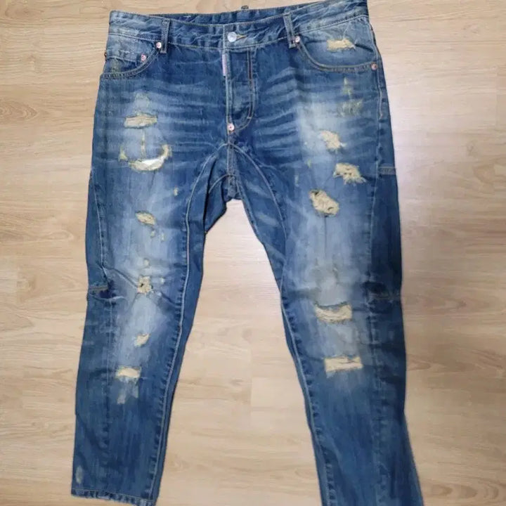[BUNJANG] Dsquared2 Denim Jeans Size 52 / 디스퀘어드2 데미지 워싱 청바지 사이즈 52