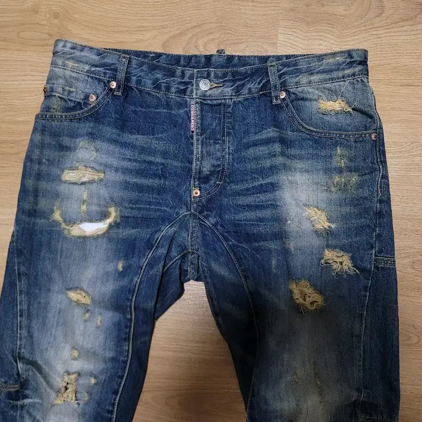 [BUNJANG] Dsquared2 Denim Jeans Size 52 / 디스퀘어드2 데미지 워싱 청바지 사이즈 52