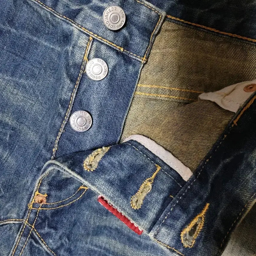 [BUNJANG] Dsquared2 Denim Jeans Size 52 / 디스퀘어드2 데미지 워싱 청바지 사이즈 52
