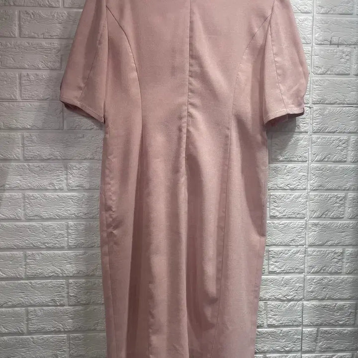 [BUNJANG] JJ JIGOTT Coral Pink Button Detail Midi Dress / JJ 지고트 반팔롱원피스:) 하객룩상견례룩오피스룩