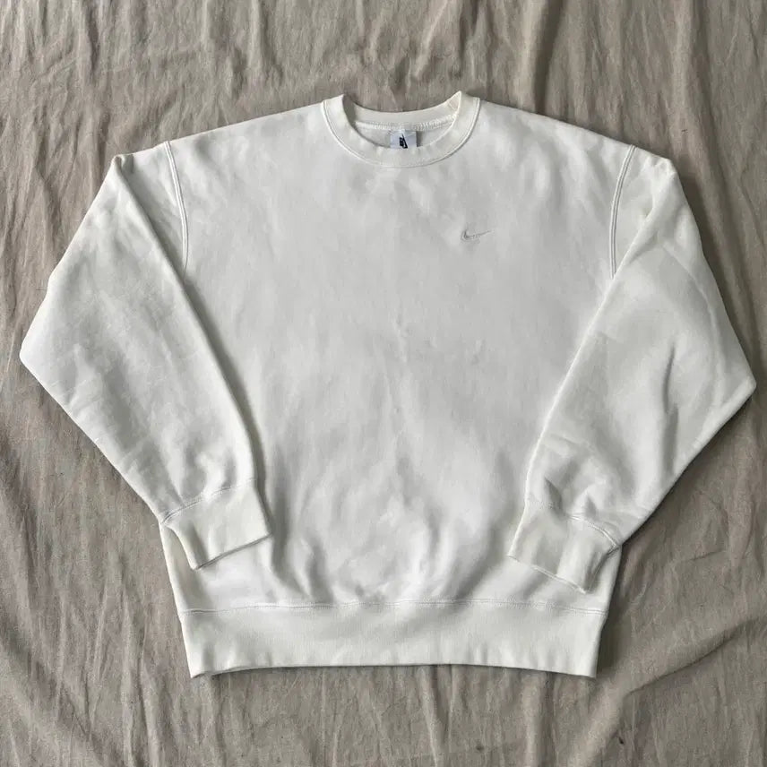 [BUNJANG] Nike NRG Solo Swoosh White Sweatshirt / 나이키 NRG 솔로스우시 화이트 스웻 맨투맨 M