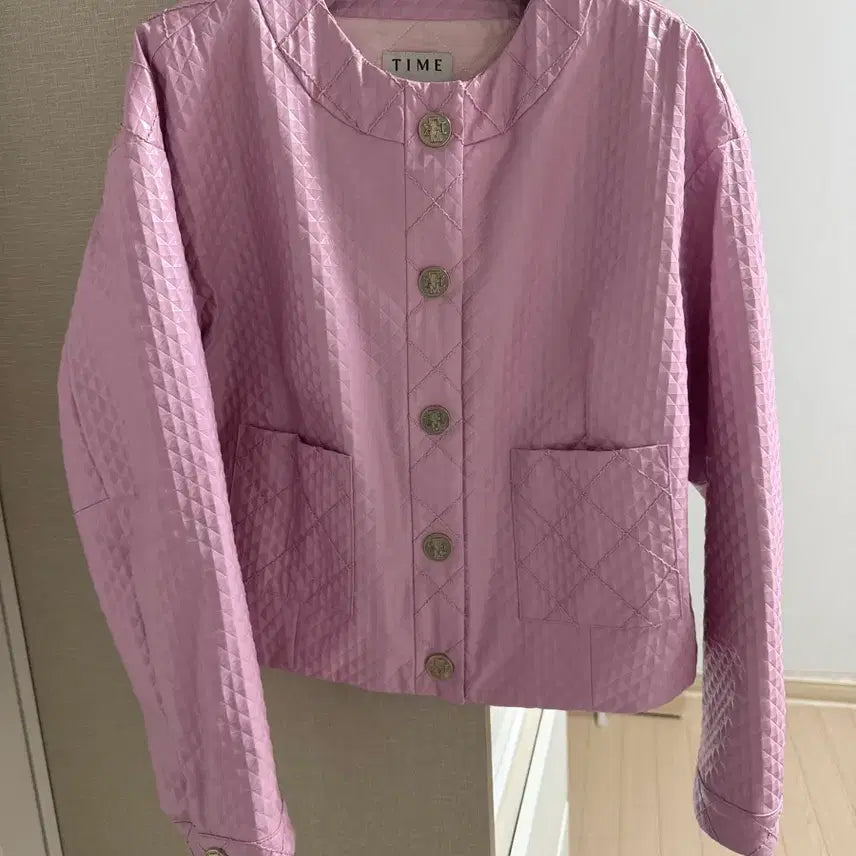[BUNJANG] Hansome Time Quilted Leather Jacket / 한섬 타임 퀼팅 레더자켓
