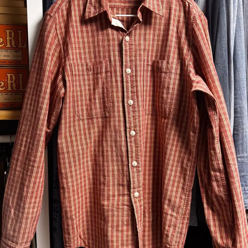 [BUNJANG] RRL Check Pocket Work Shirt / [M] RRL 체크 포켓 워크셔츠