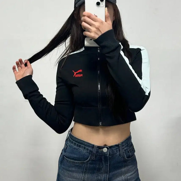 [BUNJANG] Puma Dua Lipa T7 Jacket Black / 푸마 x 두아 리파 T7 자켓 블랙