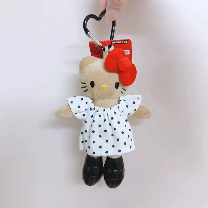[BUNJANG] Hello Kitty Long Legs Kitty Keyring Dot Dress / 헬로키티 , 롱다리키티 인형 키링 도트 원피스 / 새상품