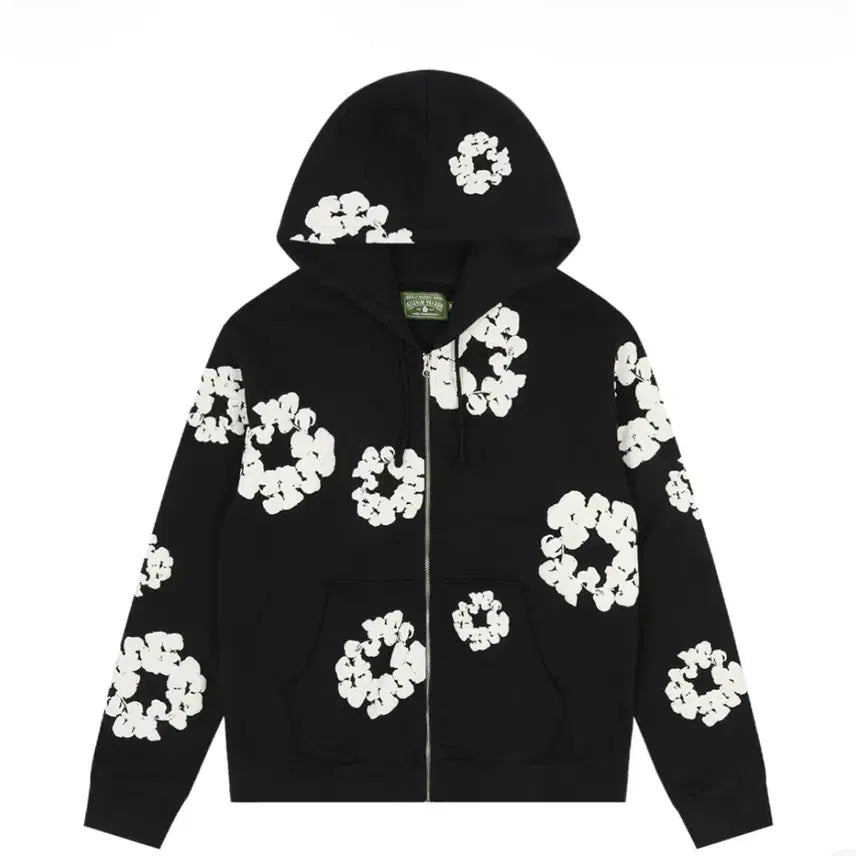 [BUNJANG] Denim Tears Cotton Hoodie Zip-up Black / [M]데님티어스 코튼 후드 집업 블랙