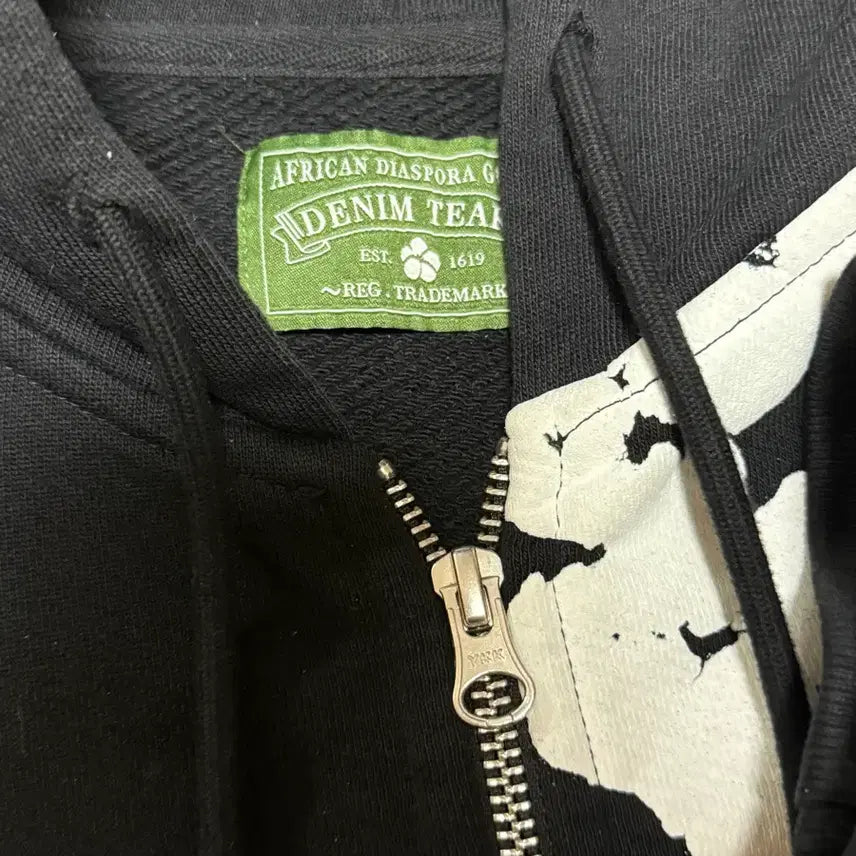 [BUNJANG] Denim Tears Cotton Hoodie Zip-up Black / [M]데님티어스 코튼 후드 집업 블랙