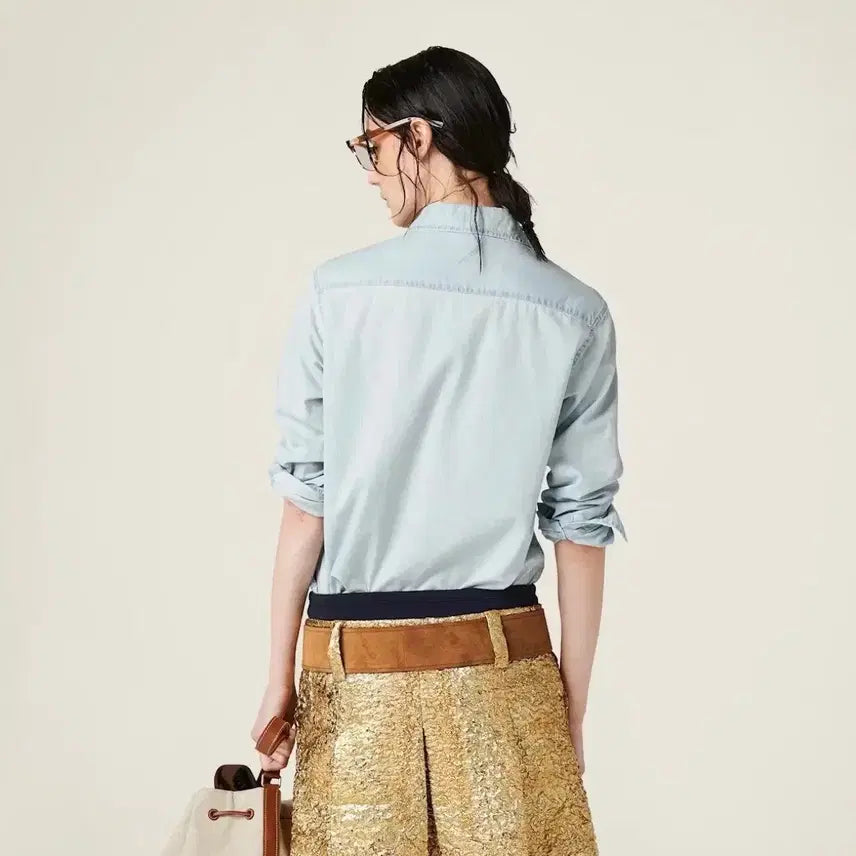 [BUNJANG] Miu Miu Chambray Shirt Size 38 / 미우미우 샴브레이 셔츠 38 사이즈