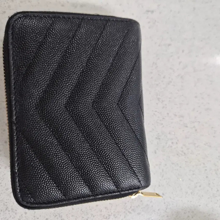 [BUNJANG] Saint Laurent Black Quilted Compact Wallet / 생로랑 불랙 컴팩트 지갑