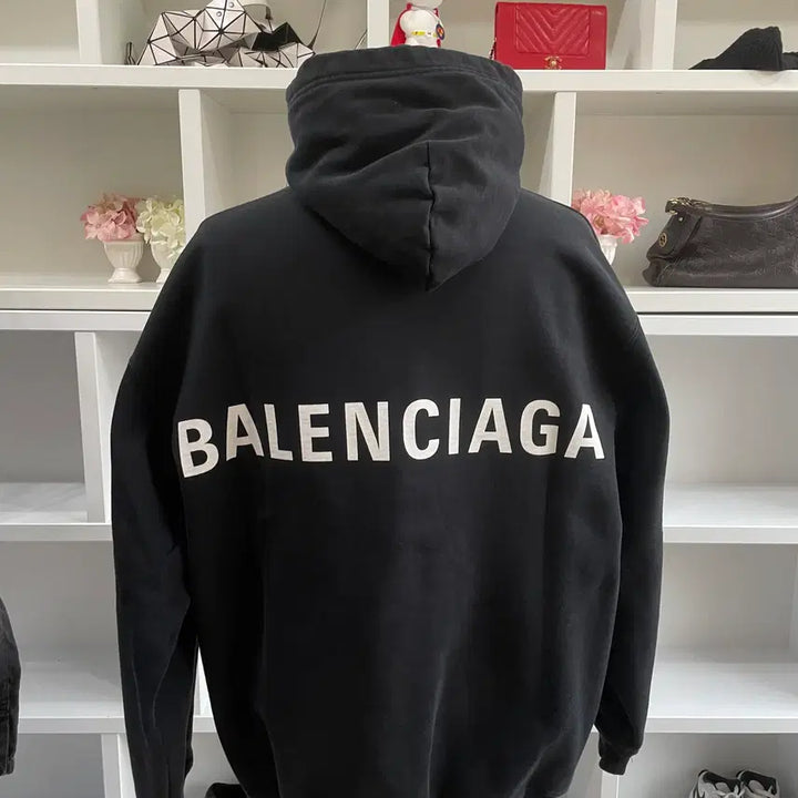 [BUNJANG] Balenciaga Back Logo Hoodie Sweatshirt / [새상품급,100-105] 발렌시아가 백로고 후드 맨투맨 스웻