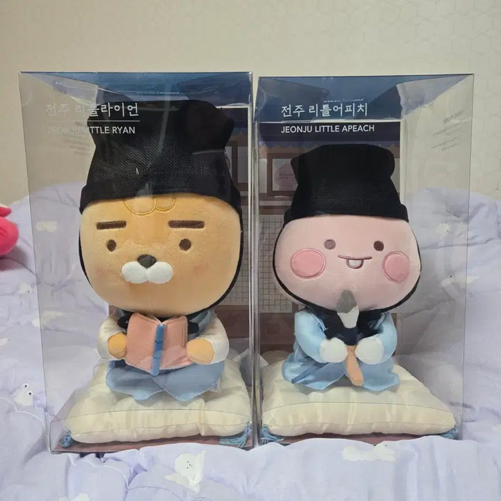 [BUNJANG] Kakao Friends Jeonju Limited Edition Ryan &amp; Apeach Doll Set / 전주한정판 라이언, 어피치세트
