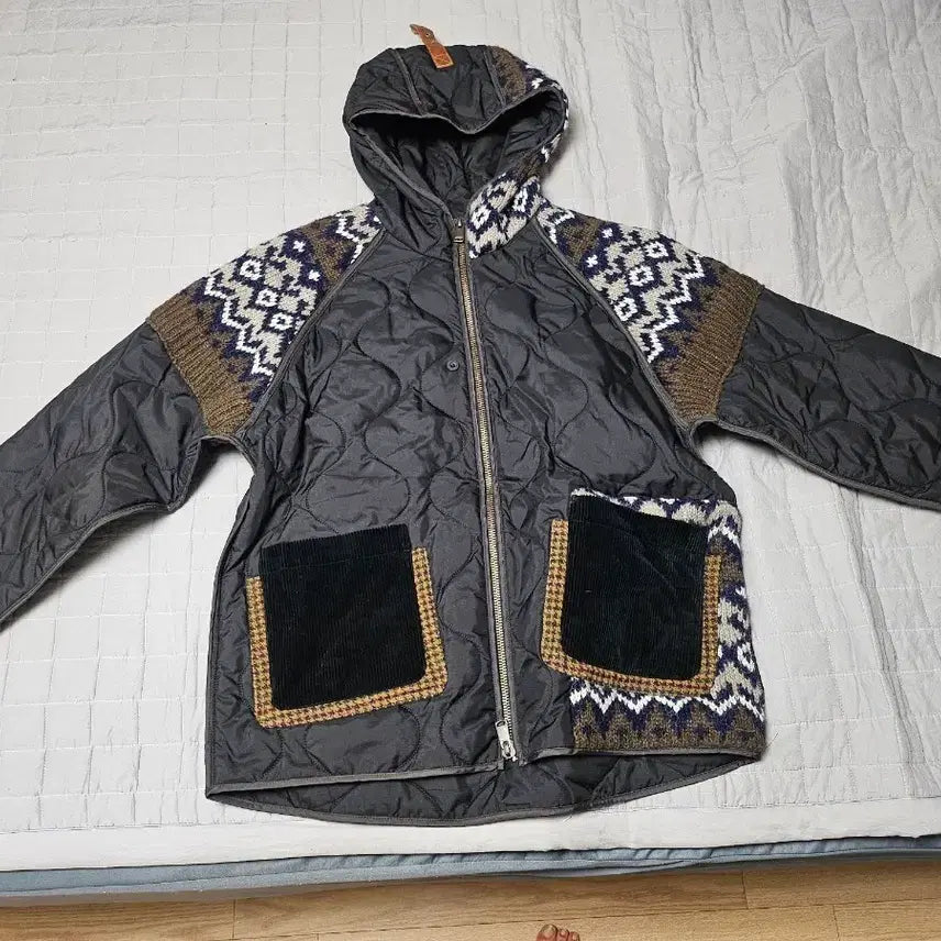 [BUNJANG] Andersson Bell Quilted Knit Patch Jacket / 앤더슨벨 퀄티드 니트패치  자켓 M