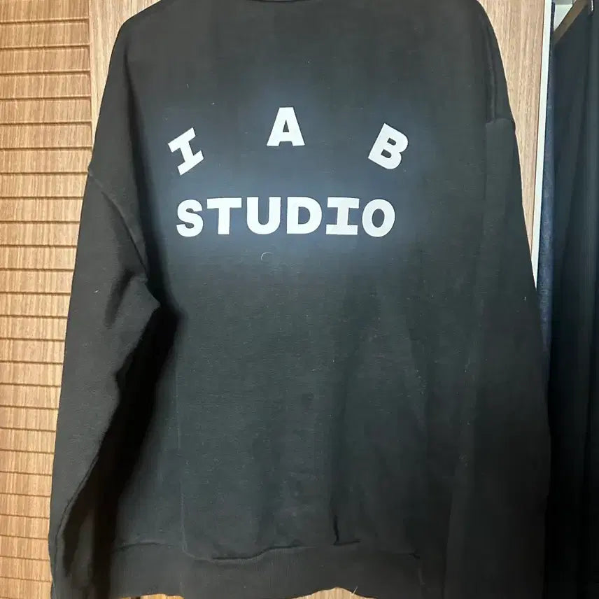 [BUNJANG] IAB Studio Half Zip-up Hoodie Black Set / IAB STUDIO 하프집업 후드 블랙 셋업 상하의