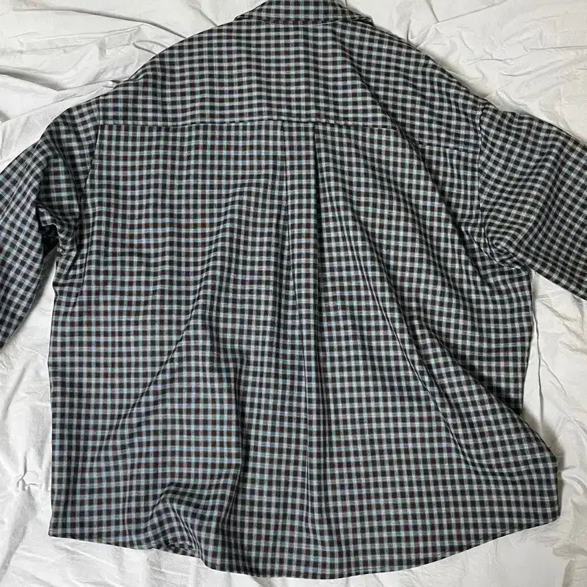 [BUNJANG] Dear.ment Diaze Loose Fit Embroidered Vintage Check Shirt / 새제품) 디어먼트 다이제 루즈핏 자수 빈티지  체크셔츠