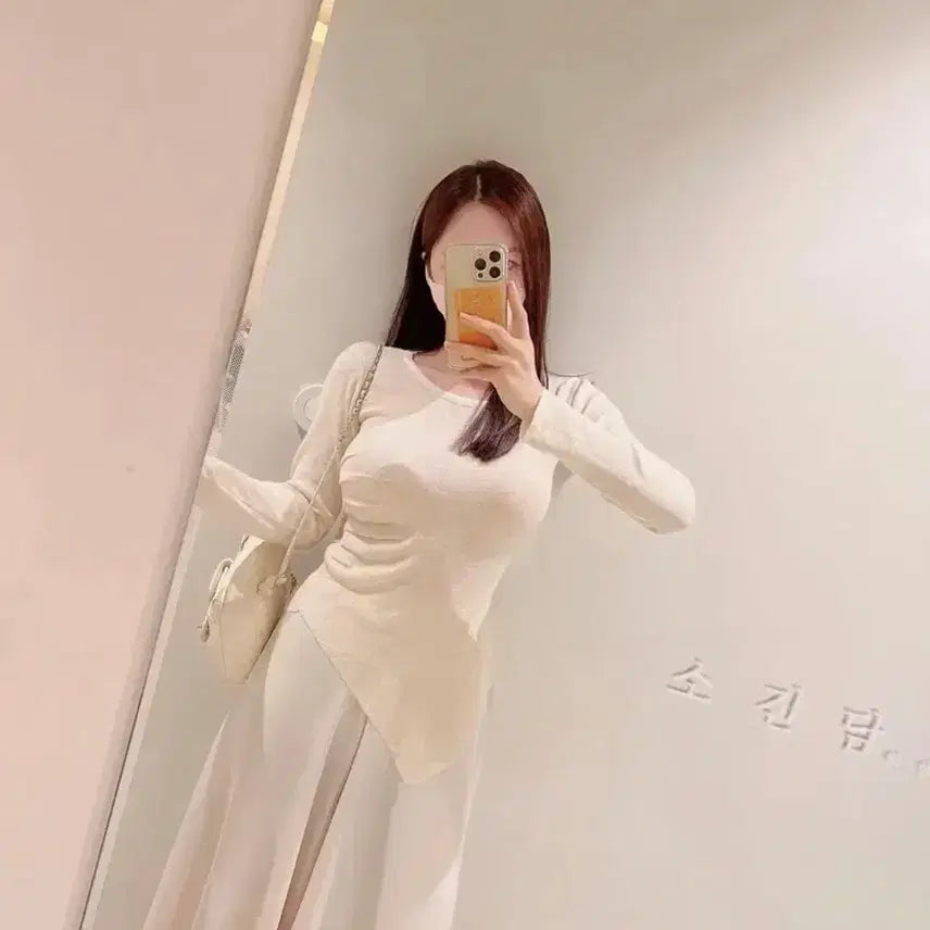 [BUNJANG] Boutique U White Silk Set / 부띠끄유 청순 화이트 셋업