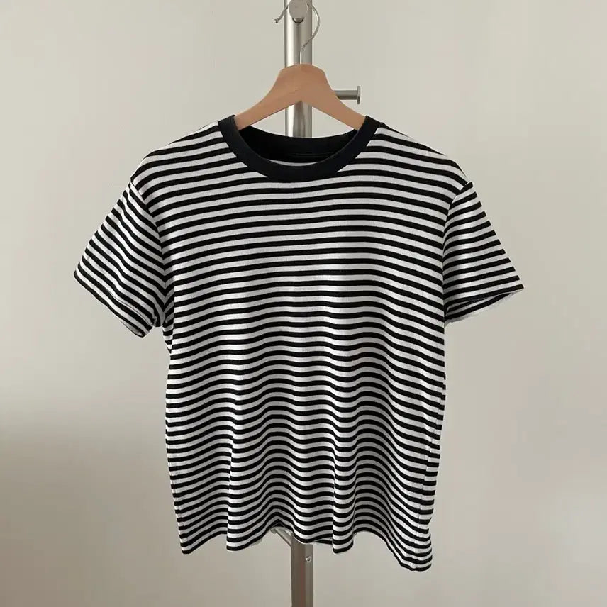 [BUNJANG] MUJI Striped Short Sleeve T-shirt / 무인양품(MUJI) 스트라이프 반팔 티셔츠