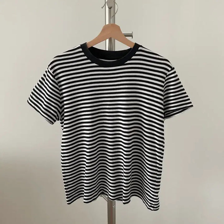 [BUNJANG] MUJI Striped Short Sleeve T-shirt / 무인양품(MUJI) 스트라이프 반팔 티셔츠