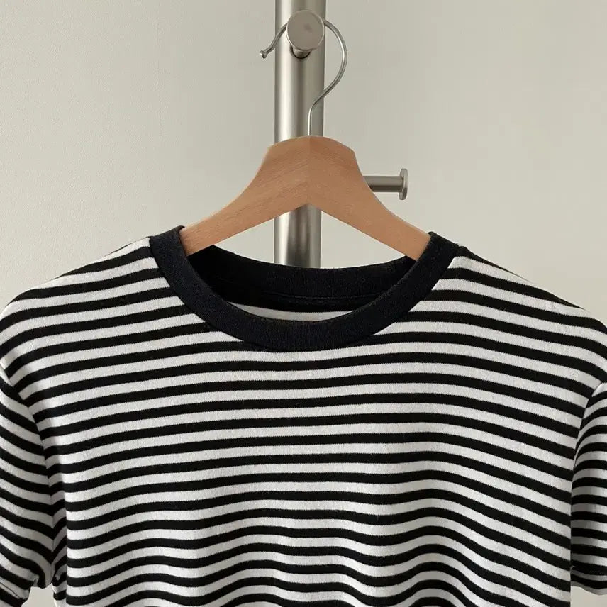 [BUNJANG] MUJI Striped Short Sleeve T-shirt / 무인양품(MUJI) 스트라이프 반팔 티셔츠