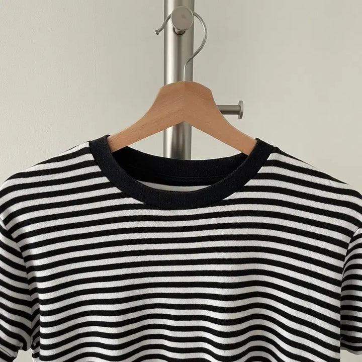 [BUNJANG] MUJI Striped Short Sleeve T-shirt / 무인양품(MUJI) 스트라이프 반팔 티셔츠