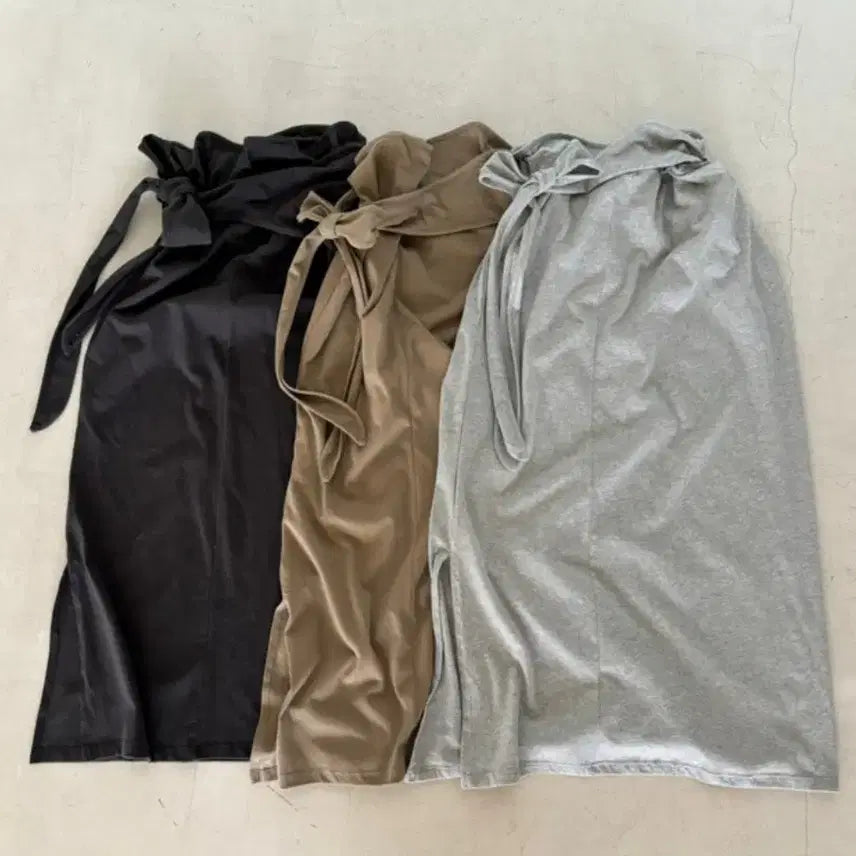 [BUNJANG] Chunitory Cotton Wrap Skirt - Beige / 츄니토리자체제작 코튼랩스커트 베이지 개제품