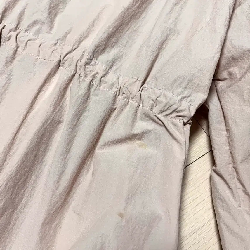[BUNJANG] High-Quality Pink Windbreaker Jacket / 고퀄 바스락 후드 롱 바람막이 점퍼 코트 자켓 핑크 홑겹 간절기