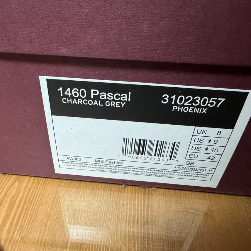 [SOLD OUT] [270]닥터마틴 1460 파스칼 차콜그레이 피닉스 레더