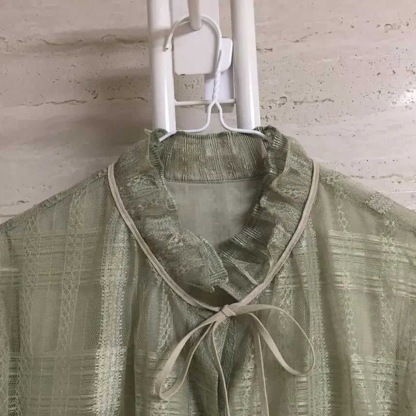 [SOLD OUT] 한섬 SJSJ 에스제이 시스루 레이스 블라우스 55