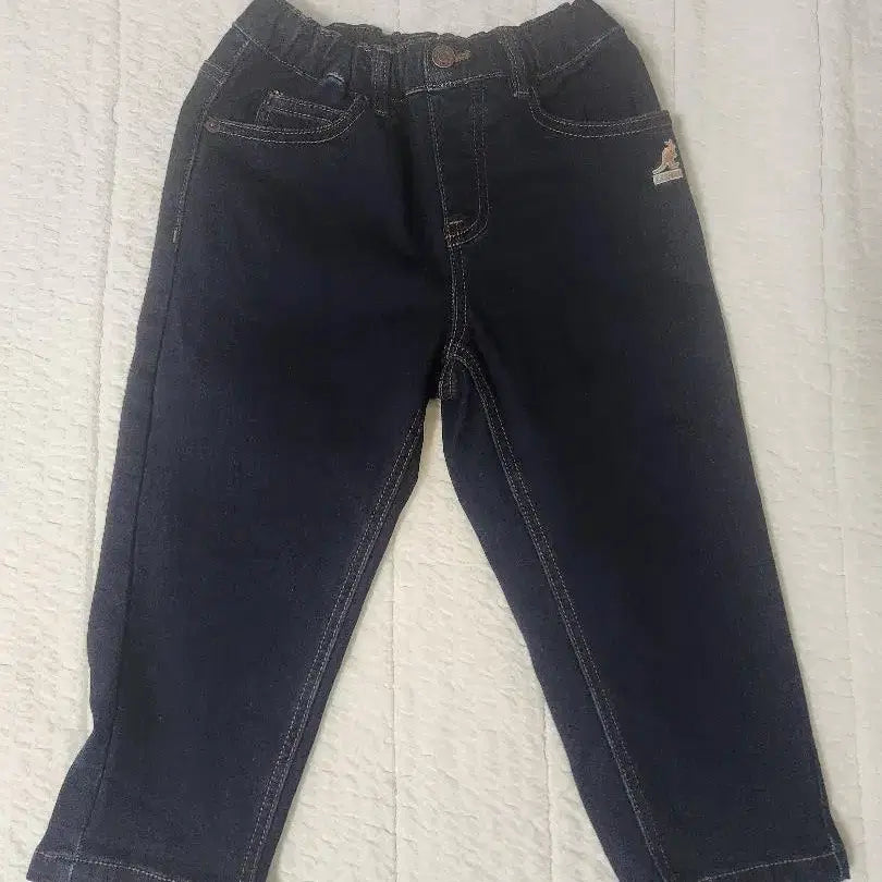 [SOLD OUT] 캉골키즈_브러시드 배기핏 데님팬츠 QD 0002 블루