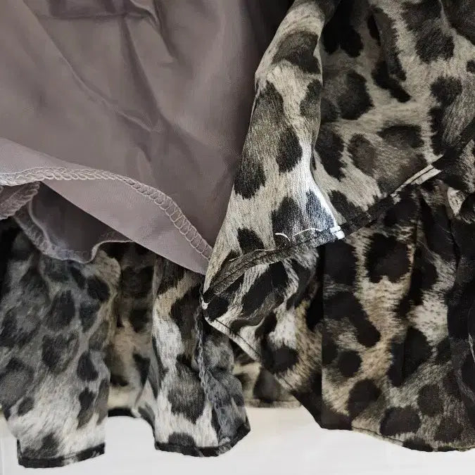 [BUNJANG] Leopard Print Frill Mini Skirt / 레오파드 프릴 미니 스커트