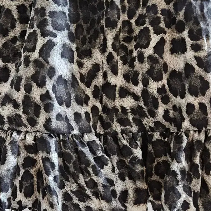 [BUNJANG] Leopard Print Frill Mini Skirt / 레오파드 프릴 미니 스커트