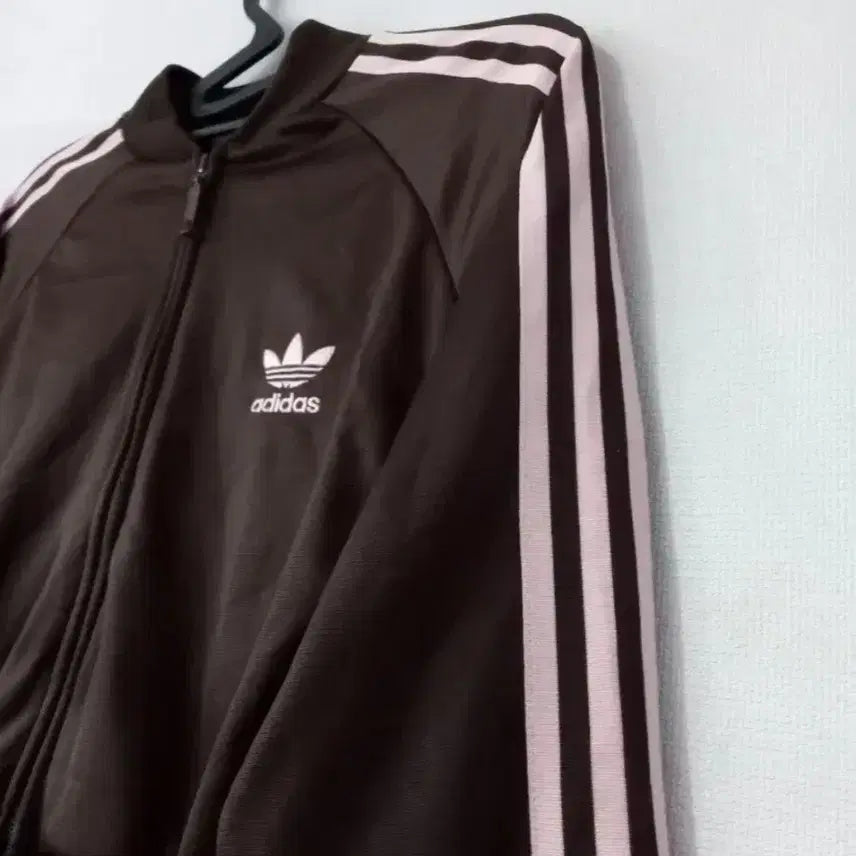 [BUNJANG] Adidas Track Top Jersey Brown Pink Chocolate / 아디다스 대장급  브라운 핑크 초코 트랙탑 저지 져지집업 85~90