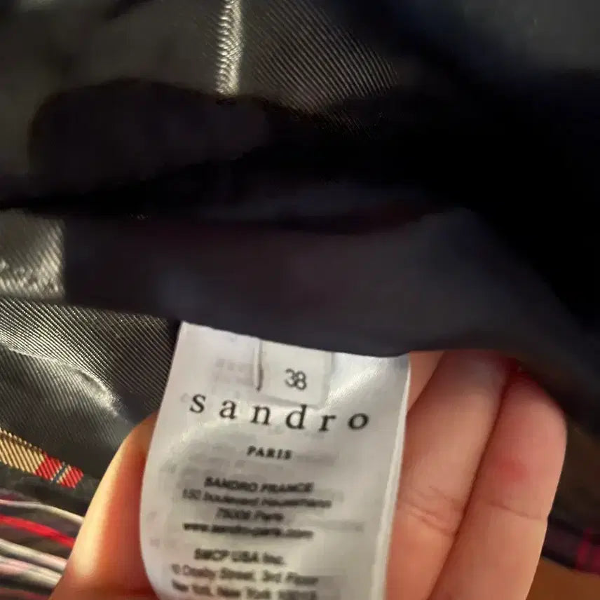[BUNJANG] Sandro Check Pattern Jacket / 산드로 체크 패턴 자켓 38