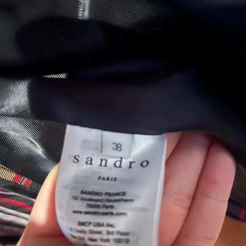 [BUNJANG] Sandro Check Pattern Jacket / 산드로 체크 패턴 자켓 38