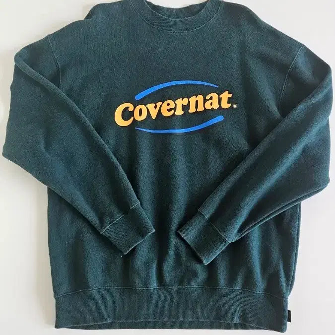 [BUNJANG] Covernat 1970 Logo Sweatshirt British Green / 커버낫 1970 로고 맨투맨 브리티쉬 그린