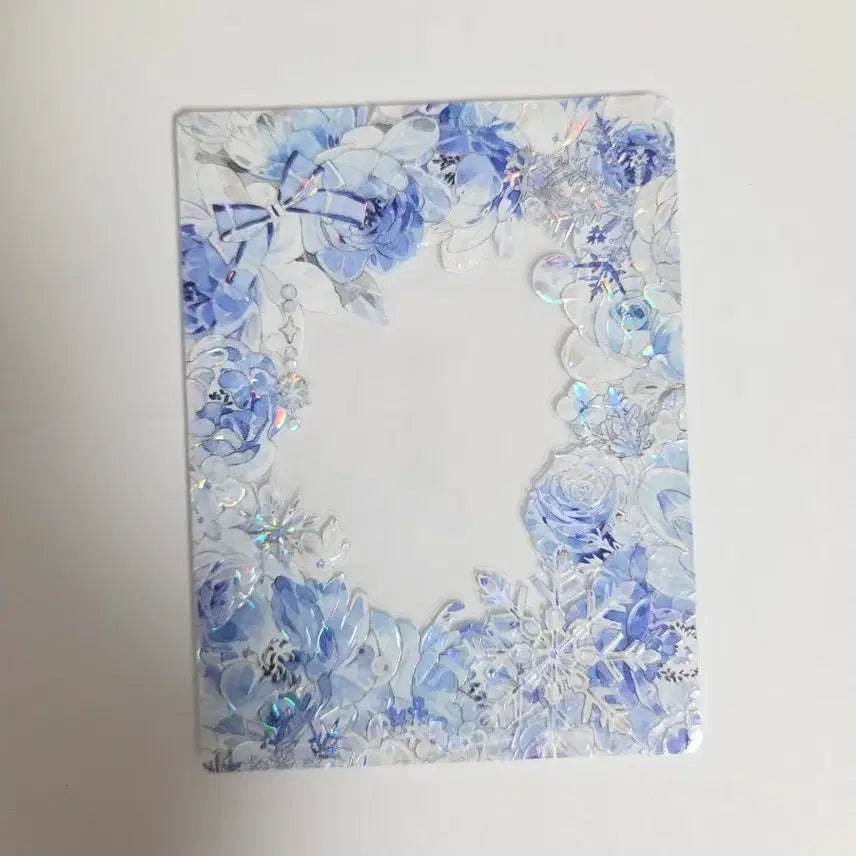 [BUNJANG] Blue Flower Hologram Toploader / 블루 플라워 홀로그램 탑로더