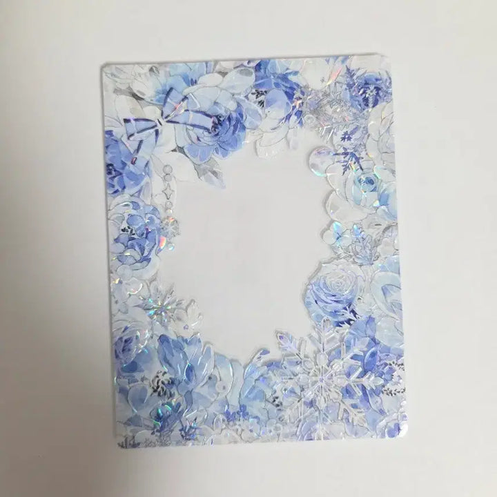 [BUNJANG] Blue Flower Hologram Toploader / 블루 플라워 홀로그램 탑로더