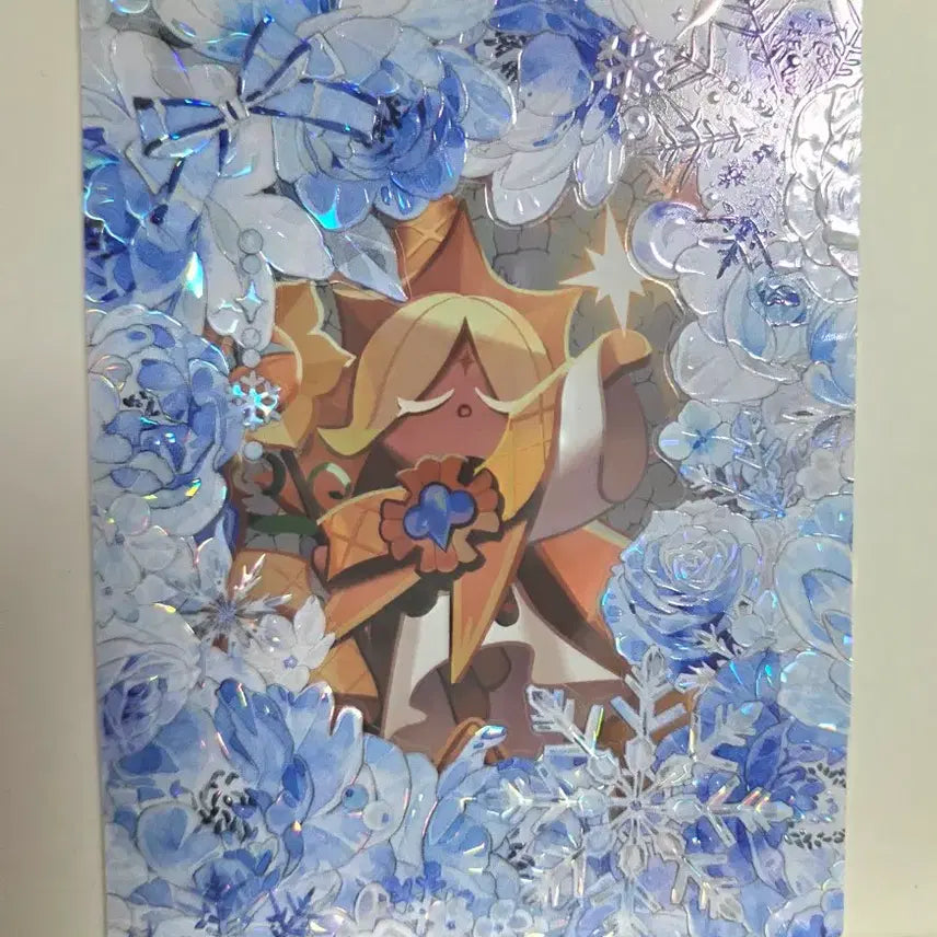 [BUNJANG] Blue Flower Hologram Toploader / 블루 플라워 홀로그램 탑로더