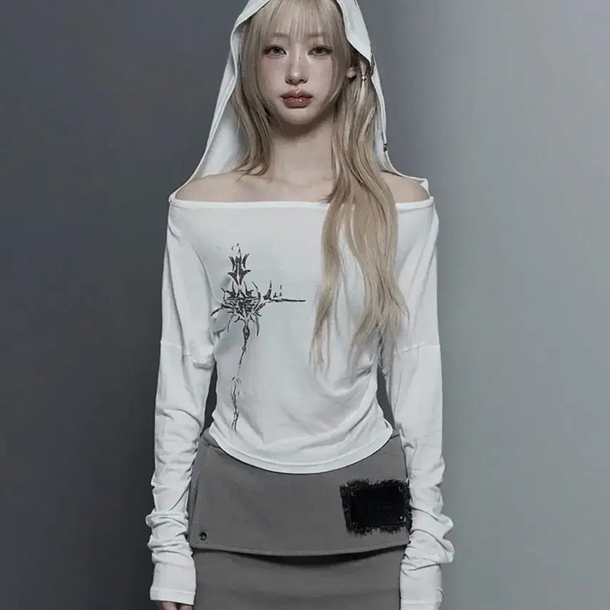 [SOLD OUT] 에트오소메 레터링 후디 롱슬리브 탑