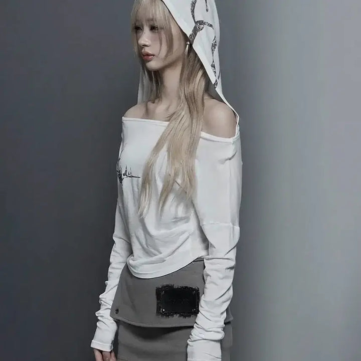 [SOLD OUT] 에트오소메 레터링 후디 롱슬리브 탑