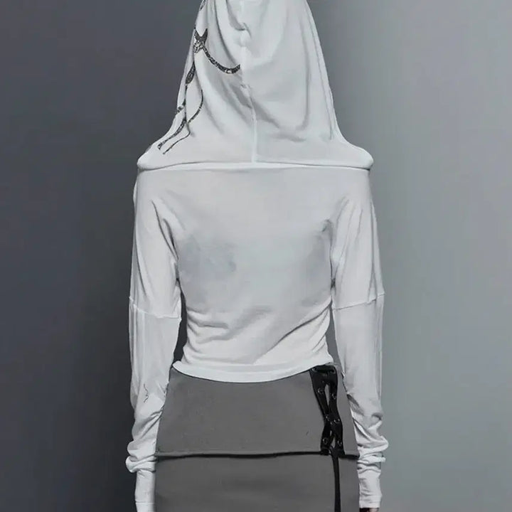 [SOLD OUT] 에트오소메 레터링 후디 롱슬리브 탑