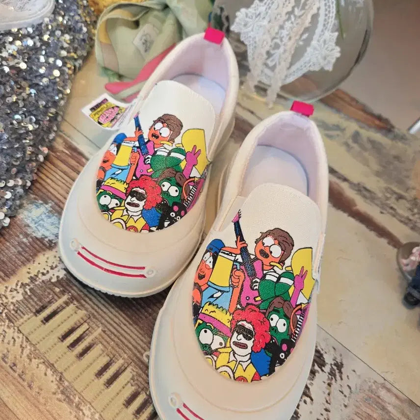 [BUNJANG] Character Slip-on Shoes / 캐릭터 슬립온