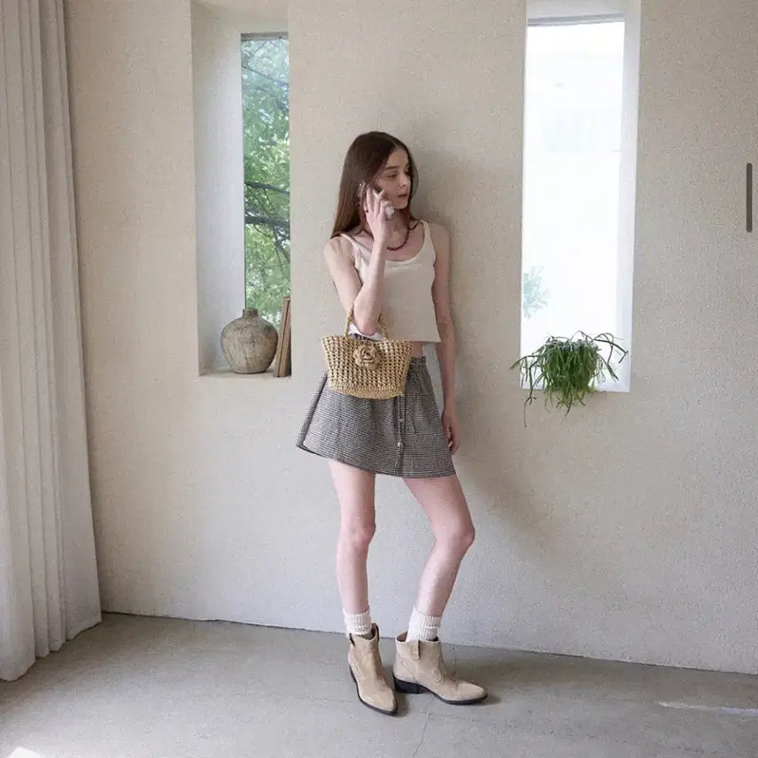 [BUNJANG] Slowslowly Raffia Bag / 슬로우슬로울리 라피아백