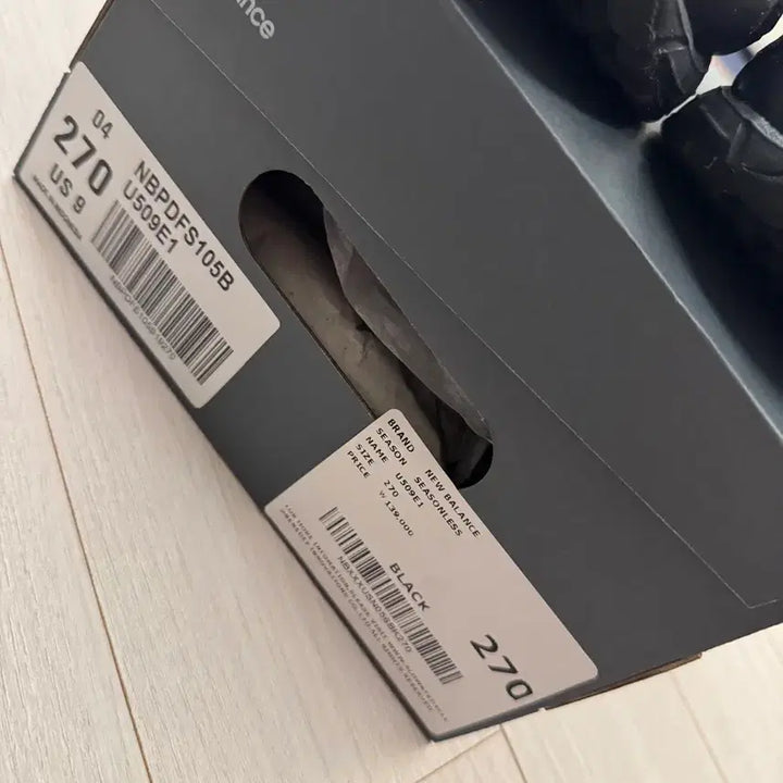 [BUNJANG] New Balance 509 Black Silver Sneakers / 뉴발란스 509 블랙 실버 270