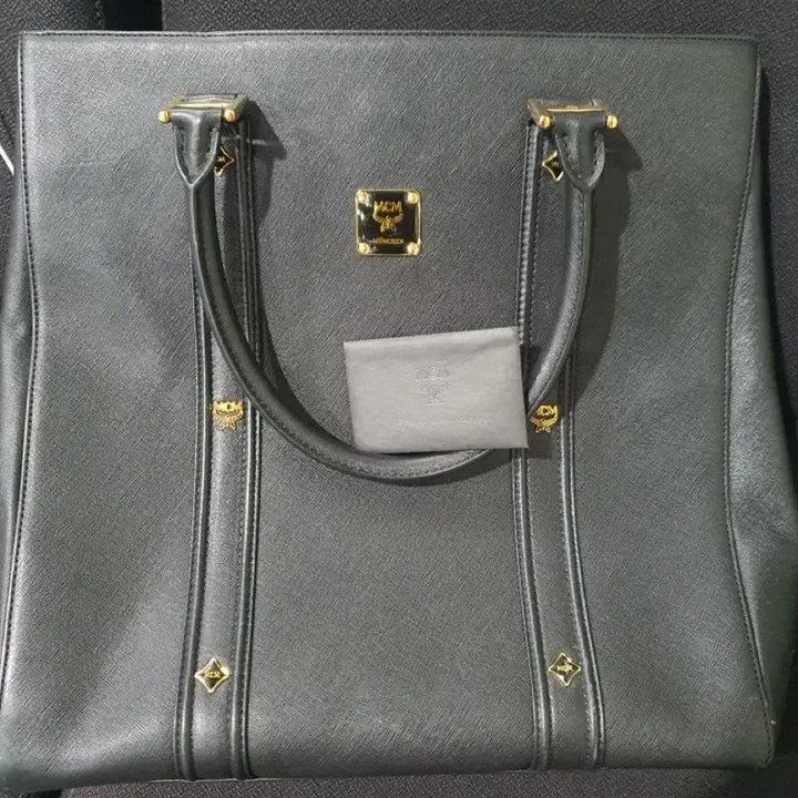 [BUNJANG] MCM Black Saffiano Leather Tote Bag / MCM 블랙 사피아노 토트백