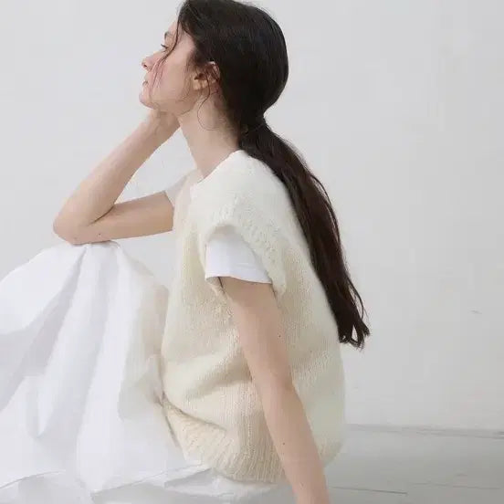 [BUNJANG] 윤슬샵 alpaca vest (ivory) / 윤슬샵 alpaca vest (ivory)