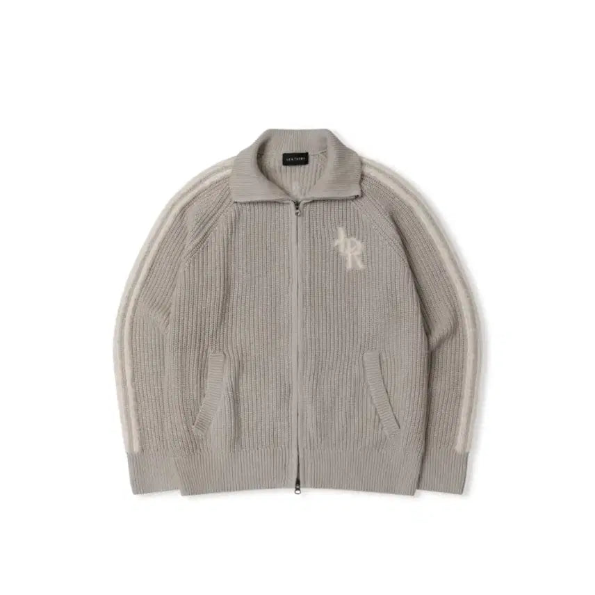 [BUNJANG] Leatherly Raglan Track Knit Zip-up / 레더리 레글런 트랙 니트 집업